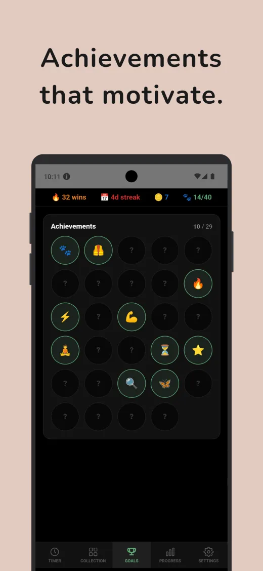 WildFocus achievements — achievements that motivate